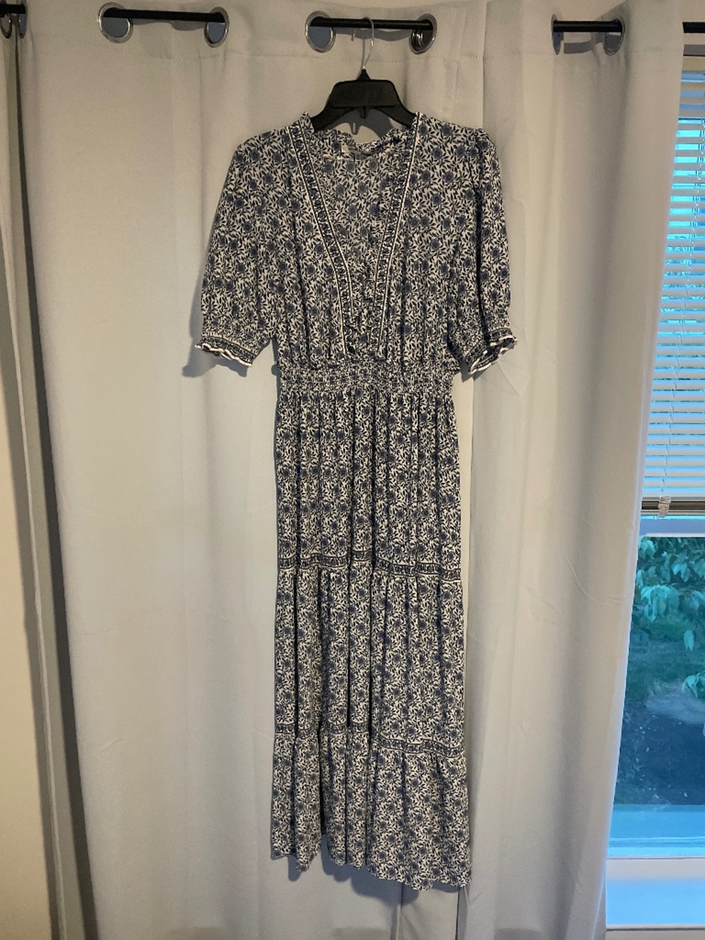 Floral Blue Patterned Dress